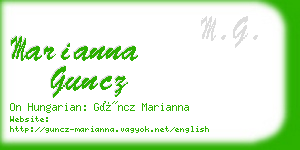 marianna guncz business card